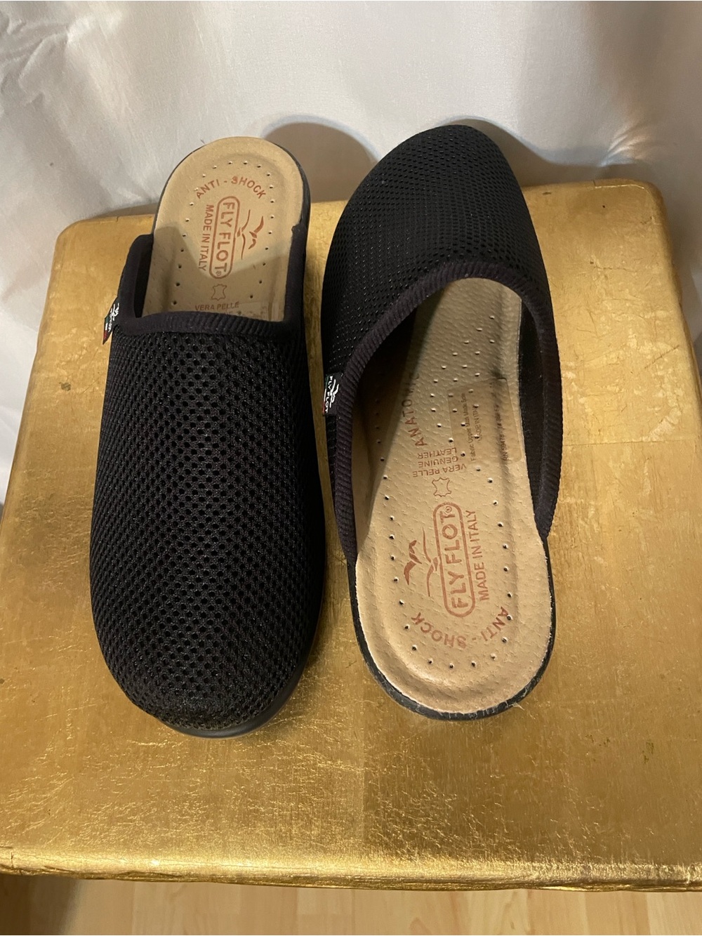 Fly Flot Black Slip-On Clogs